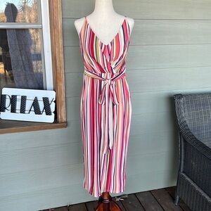 BCBGeneration Striped Midi Dress